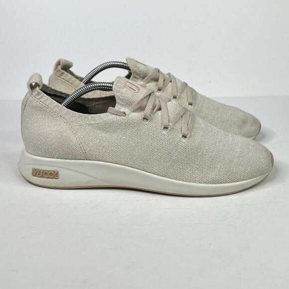Yuool Fit Greige Sneakers Slip On Knit Shoes Natural Beige M10 W12 main image 5